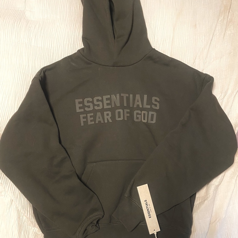NWT Fear of God Essentials Hoodie/Sweatshirt Off Black